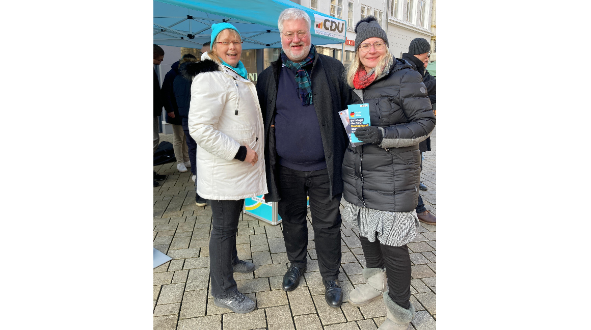 Infostand der CDU am Leffers Eck 