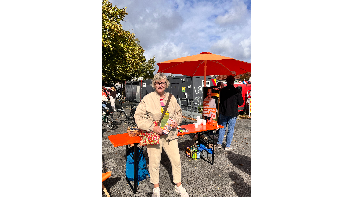 Wahlkampf f�r Jascha Rohr auf dem Pferdemarkt 